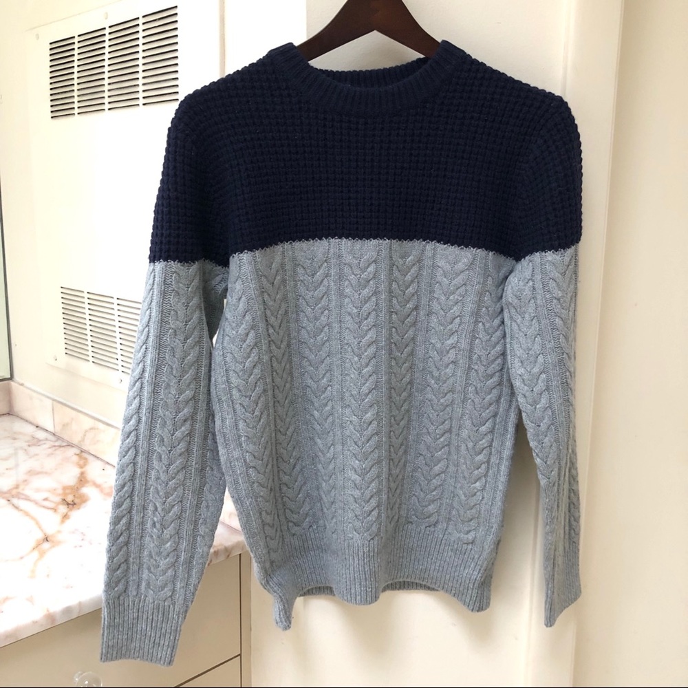 J Crew Heavy-weight Colorblocked Sweater